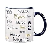 Herz & Heim® Namenstasse in verschiedenen Schriftarten 300 ml aus Keramik...