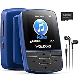 WOLFANG 64 GB MP3-Player mit Bluetooth 5.3, Sportclip, Mini-Größe,...