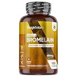 Bromelain Kapseln - 650mg Tagesdosis - 180 vegane Kapseln - 6 Monate Vorrat...