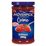 Mövenpick Gourmet-Crème Erdbeere, Premium Fruchtaufstrich ohne Stücke...