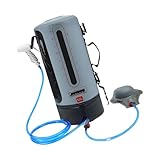 Genérico Solardusche für Camping, Outdoor, 12 l, mit Fußpumpe und...