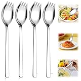 4 Stück 18/10 Edelstahl Sporks, 19x3.5 cm 2 In 1 Abendessen Gabel,...