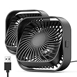 TOPK USB Ventilator 2 Stück Mini Tischventilatoren leiser Betrieb und...