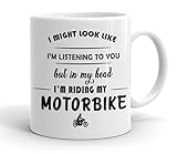 VIROSA Motorrad-Tasse – 'In My Head I'm Riding My Motorbike' – 325 ml...
