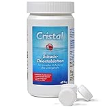 Cristal Schockchlortabletten 1 kg - 20 g Chlortabletten gegen Trübungen...