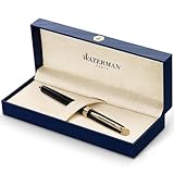 Waterman Hémisphère Füller | Hochglänzend Schwarz mit Zierteile aus 23...
