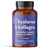 Hyaluron & Kollagen Komplex | 270 Kapseln | Hochdosiert mit Hyaluronsäure,...