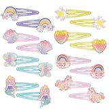 16 Stück Haarspangen Mädchen Glitzer, Haarspangen Kinder Mehrfarbig,...