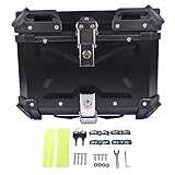 Bisenya 45L Motorrad Topcase Aluminium Heckbox - Reisen Koffer für Helm...