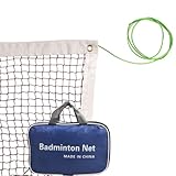 SIVENKE Badminton Netz Aufgerüstet Badmintonnetz mit Drahtseil Faltbares...