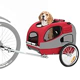 SEPNINE® Fahrradanhänger für Hunde, Hundeanhänger für Fahrrad -...