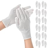 12 Paar Baumwollhandschuhe Weiß, Neurodermitis Handschuhe...