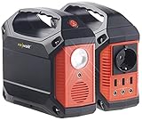 revolt Solarkonverter: Powerstation & Solar-Generator, 155 Wh, 230 V, 12 V,...