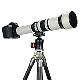 JINTU 650-1300mm f/8 HD Handbuch Teleobjektiv Zoom Kompatibel mit Canon EOS...