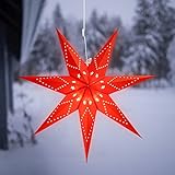 SALCAR LED Papierstern Weihnachten mit Beleuchtung, 3D Leuchtstern Fenster...