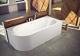 ECOLAM Badewanne Wanne Eckwanne Eckbadewanne für Zwei Modern Design Acryl...