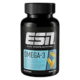 ESN Omega-3, 60 Kapseln, hochdosiertes EPA & DHA, unterstützt Herz, Gehirn...