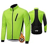 HOMTOL Herren Fahrradjacke Polarfleece-Futter Wasserdicht Winter Thermal...