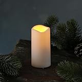 MARELIDA LED Mini Kerze Grabkerze Outdoorkerze H: 10cm D: 5cm mit Timer und...