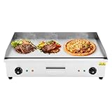 Gastro Elektrische-Grillplatte, Bratplatte 4400W Catering Griddleplatte...