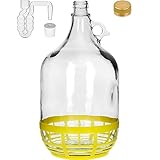 lilawelt24 5L Flasche +Gummistopfen + Gärröhrchen Gärballon Set...