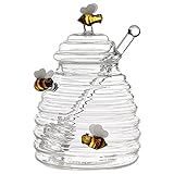 Jenasion Honiggläser aus Glas,Gläser Honigbehälter aus Glas | Klarer und...