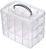 Rayher Sortierbox Aufbewahrung mit Griff,Transparent, groß, ‎23.1 x 18.5...