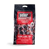 Weber Grill-Briketts (8kg Sack), für Lange und konstante Glut, ideal für...