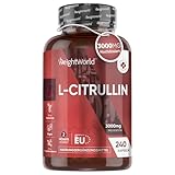 L-Citrullin 3000mg - Ideal für Sportler, Fitness, Pre & Post Workout - 240...