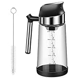 Ölflasche Mit Automatischer Klappe 550ml, Auslaufsicheres Glas Essig...