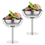 Eiscreme Schalen,2 Stück Edelstahl Dessertschalen,200ml Mini...