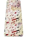 Eslifey Bunte Yogamatte mit Musiknoten, dick, rutschfest, für Damen und...