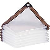 1.5x1.5m wasserdichte Transparente PVC-Abdeckplane mit Ösen -...