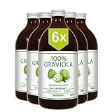 6 x 100% Graviola Frucht-Saft -unfiltriert & vegan- (6 x 500ml), aus 100%...