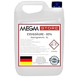 Megaastore Essigsäure 80% (E260) (UN2790) | Ideal als Reiniger und...