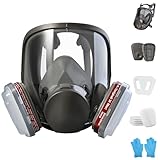 Faburo Vollgesichtsmaske Set, Atemschutzmaske Wiederverwendbare, Gasmaske...