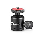 Zeadio Mini Kugelkopf Stativkopf, mit 1/4 Gewindeloch für Kameras, DSLR,...