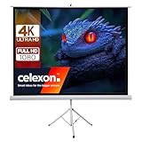celexon Basic Stativ-Leinwand 110' | 200x200 cm 1:1 | Mobile transportable...