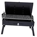 Yardenfun 1Satz Tragbarer Holzkohlegrill Faltbarer Bbq Grill für Outdoor...