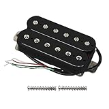 FLEOR E-Gitarre Humbucker Tonabnehmer Bridge Alnik 5 Tonabnehmer schwarz