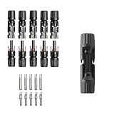 5 Sätze Solarstecker, MC4-Stecker Schwarz, Stecker Solarsystem, Männlich...