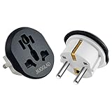 2 Stück Stecker Adapter Steckdose, UK to EU Adapter, Adapter China...