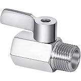 JUJNE Duschkopf-Absperrventil, 304 Edelstahl Mini-Kugelhahn NPT Gewinde...