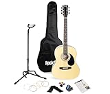 RockJam Akustikgitarren-Set mit Ständer, Gigbag, Stimmgerät,...