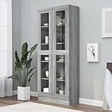 Somanki Vitrinenschrank, Vitrine, Wandschrank, Schrank Regal, Glasregal,...