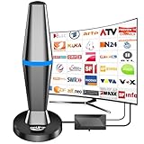DVBT2 Antenne, zimmerantenne DVB-T & DVB-T2 Antennen mit Verstärker,...