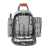 Picknick-Rucksack für 4 Personen mit Kühlfach und Weinhalter,...