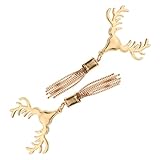 DOITOOL 2 Stück Taschenquasten Schnallen Hirschkopf Metall Accessoires...