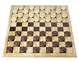 Engelhart - 150235-150236- Schachspiel und Dame Birkenholz - 30 cm x 30 cm...