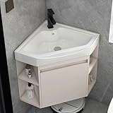 Eckwaschbecken Mit Unterschrank, Wandmontiertes Keramikwaschbecken,...